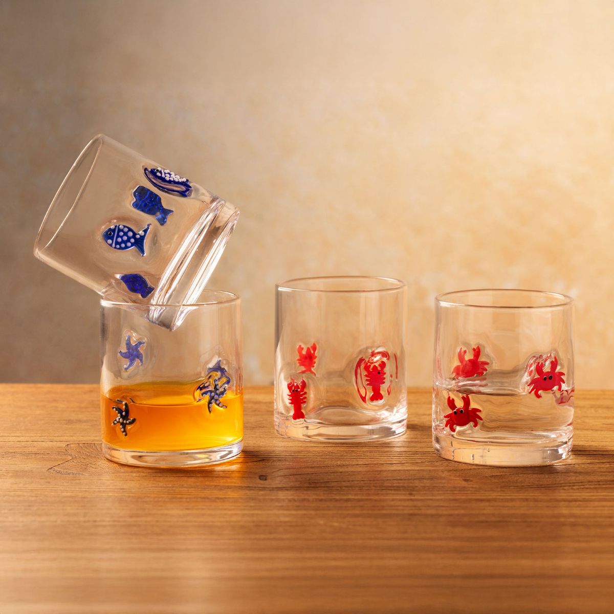 Vaso langosta - cangrejo set x2