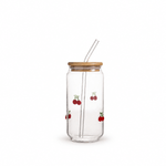 Vaso cereza con popote