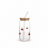 Vaso cereza con popote