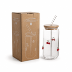 Vaso cereza con popote