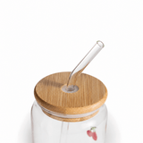 Vaso cereza con popote