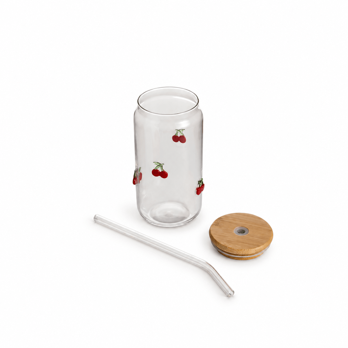 Vaso cereza con popote