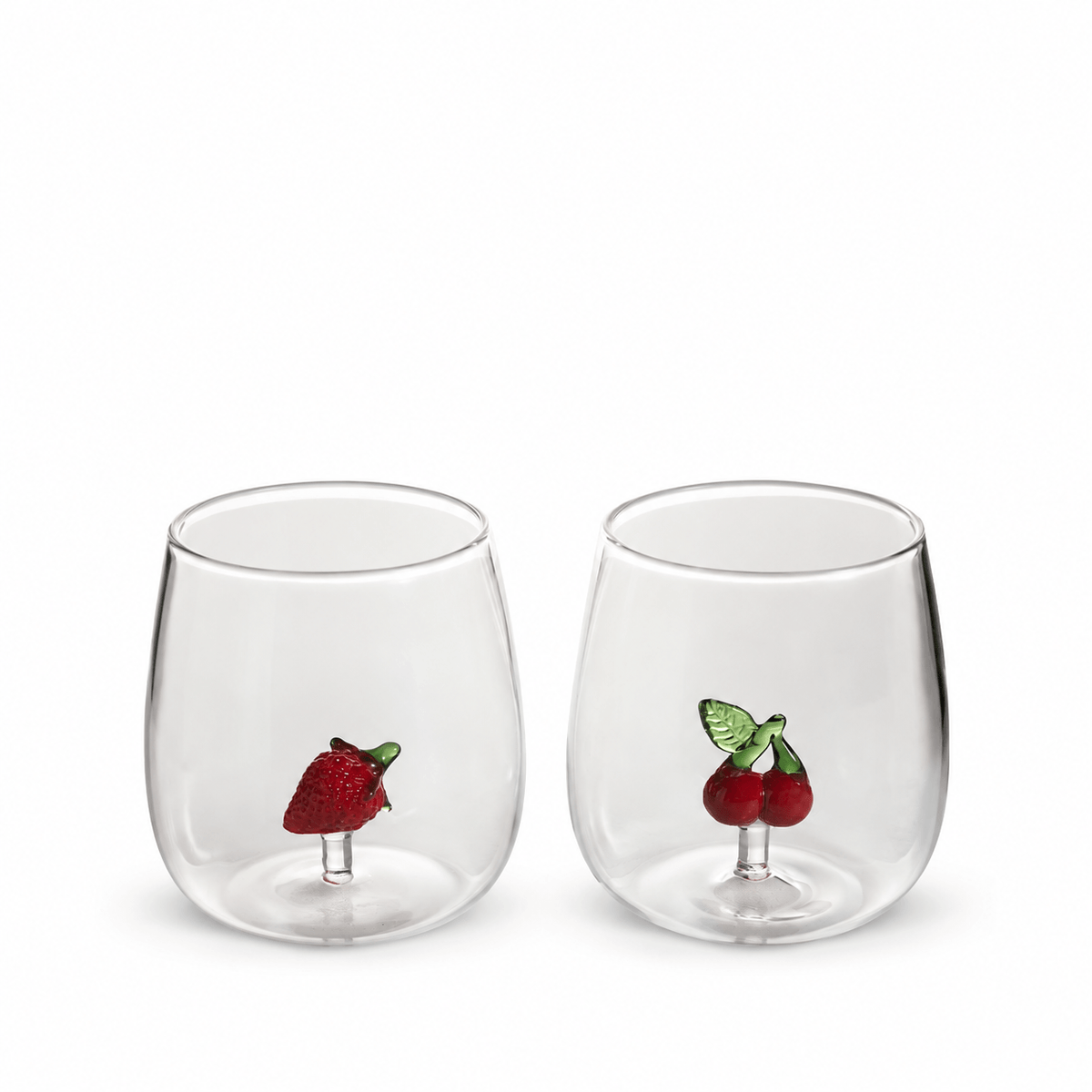 Vaso fresa - cereza 430ml set x2