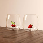 Vaso fresa - cereza 430ml set x2