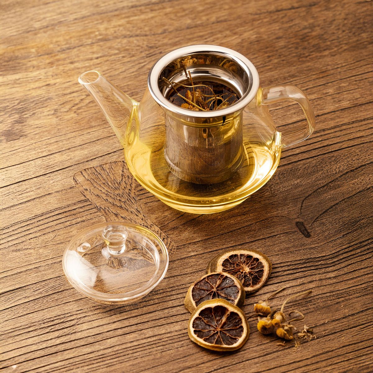 Tetera con infusor en vidrio 350ml