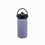 Termo doble pared morado con pitillo 350ml