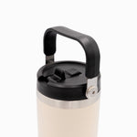 Termo con pitillo y manija beige 890ml