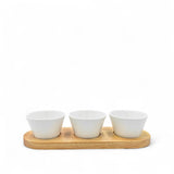 Set salseras cerámica y bandeja