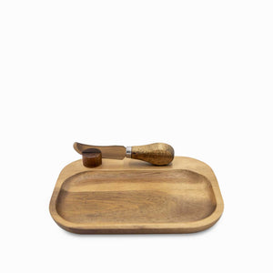Set tabla y cuchillo para quesos en acacia 2 piezas-1-AMBIENTE GOURMET MÉXICO