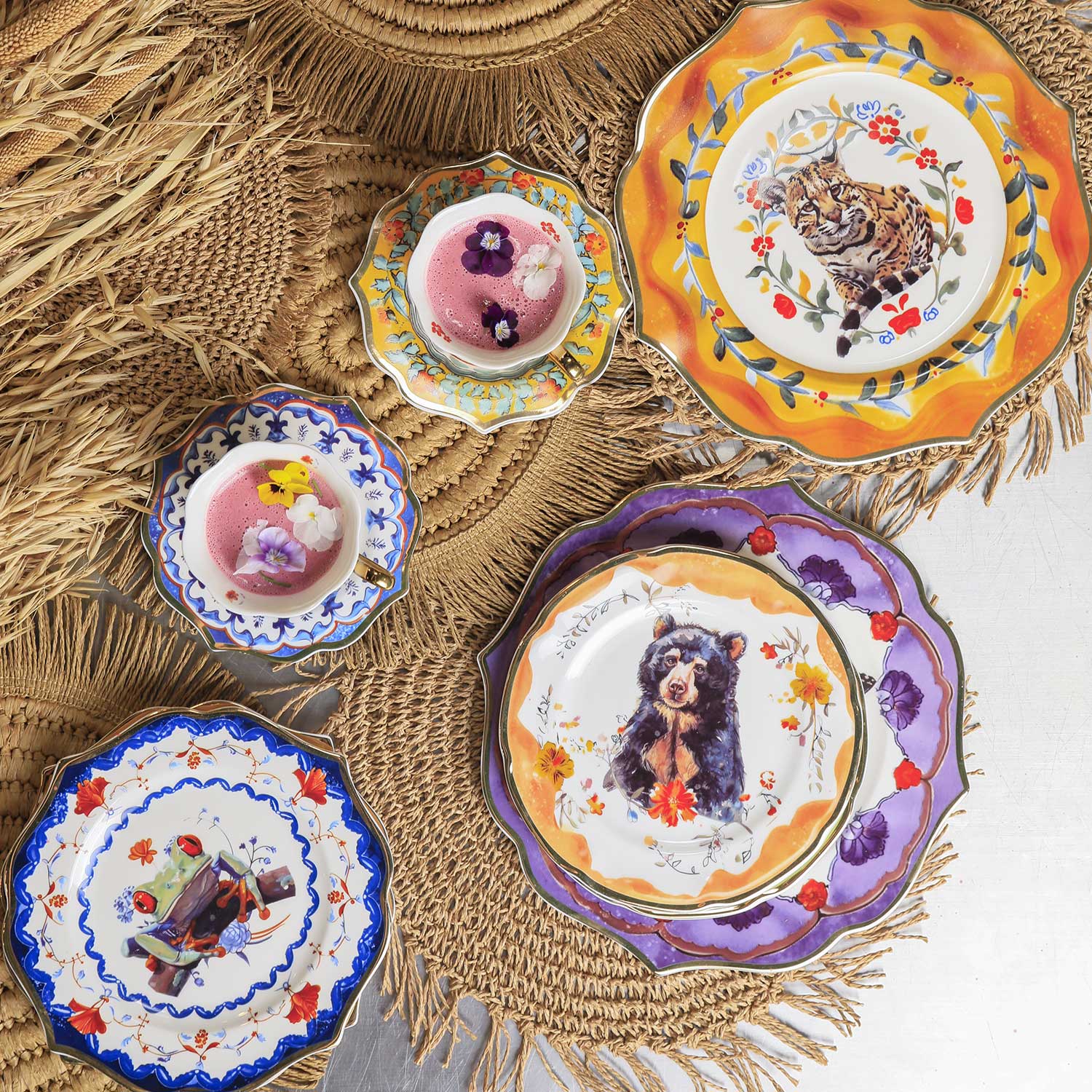 Plato principal tesoro jungla 28cm set x4-2-AMBIENTE GOURMET MÉXICO