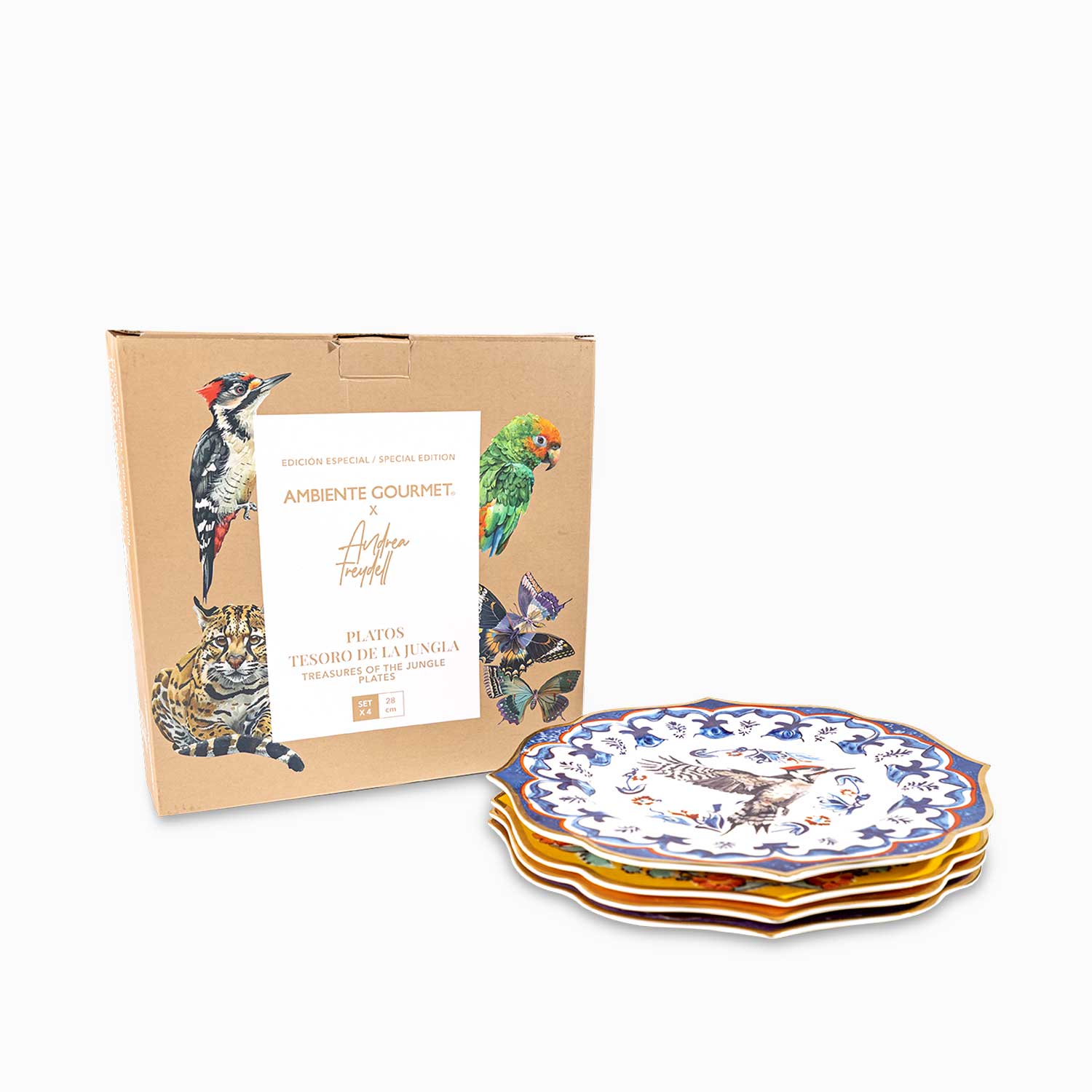 Plato principal tesoro jungla 28cm set x4-8-AMBIENTE GOURMET MÉXICO