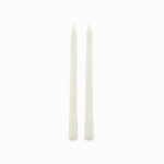 Velas decorativas espiral Ivory 25cm set x2