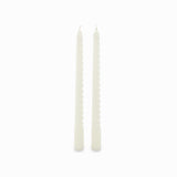 Velas decorativas espiral Ivory 25cm set x2