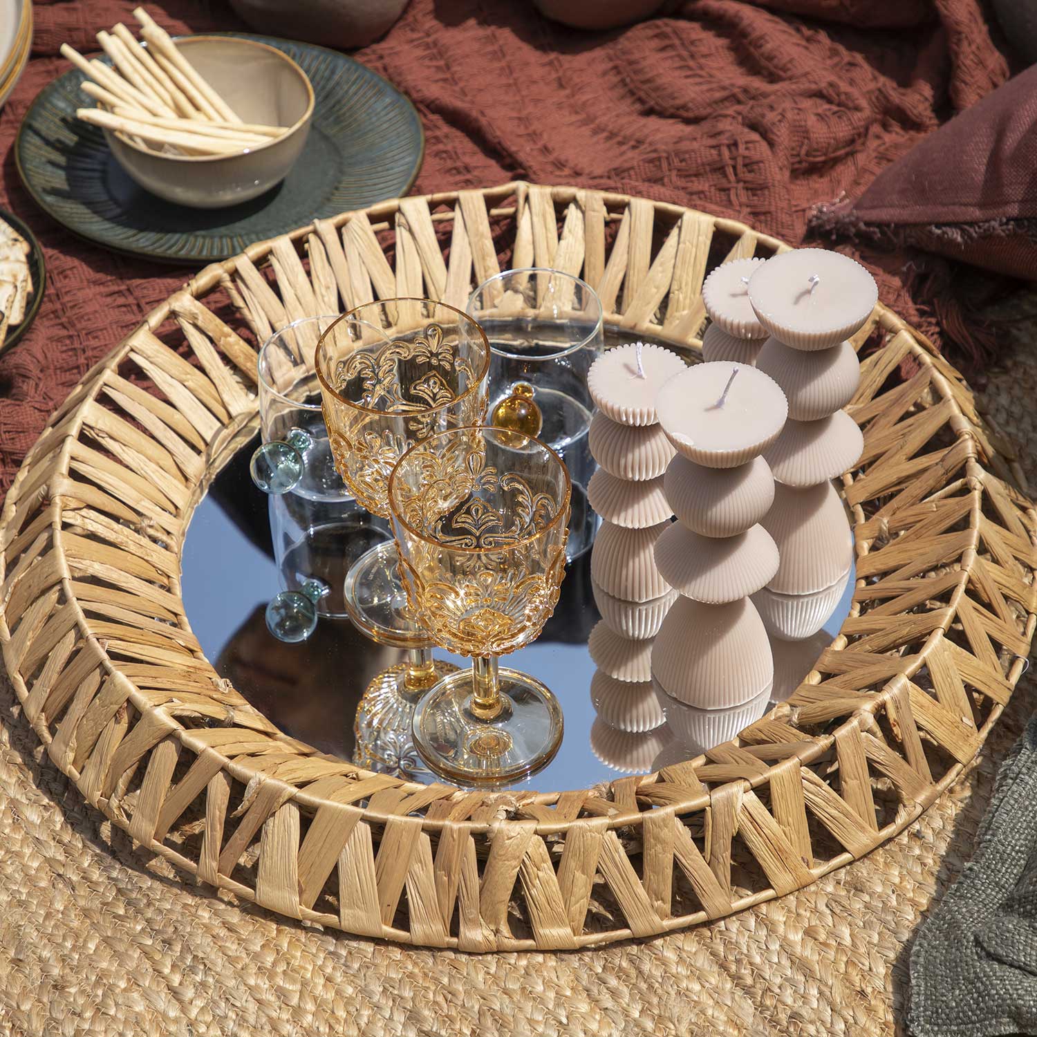 Vela Romano beige 15cm-4-AMBIENTE GOURMET MÉXICO