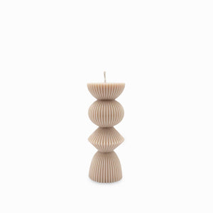 Vela Romano beige 15cm-1-AMBIENTE GOURMET MÉXICO