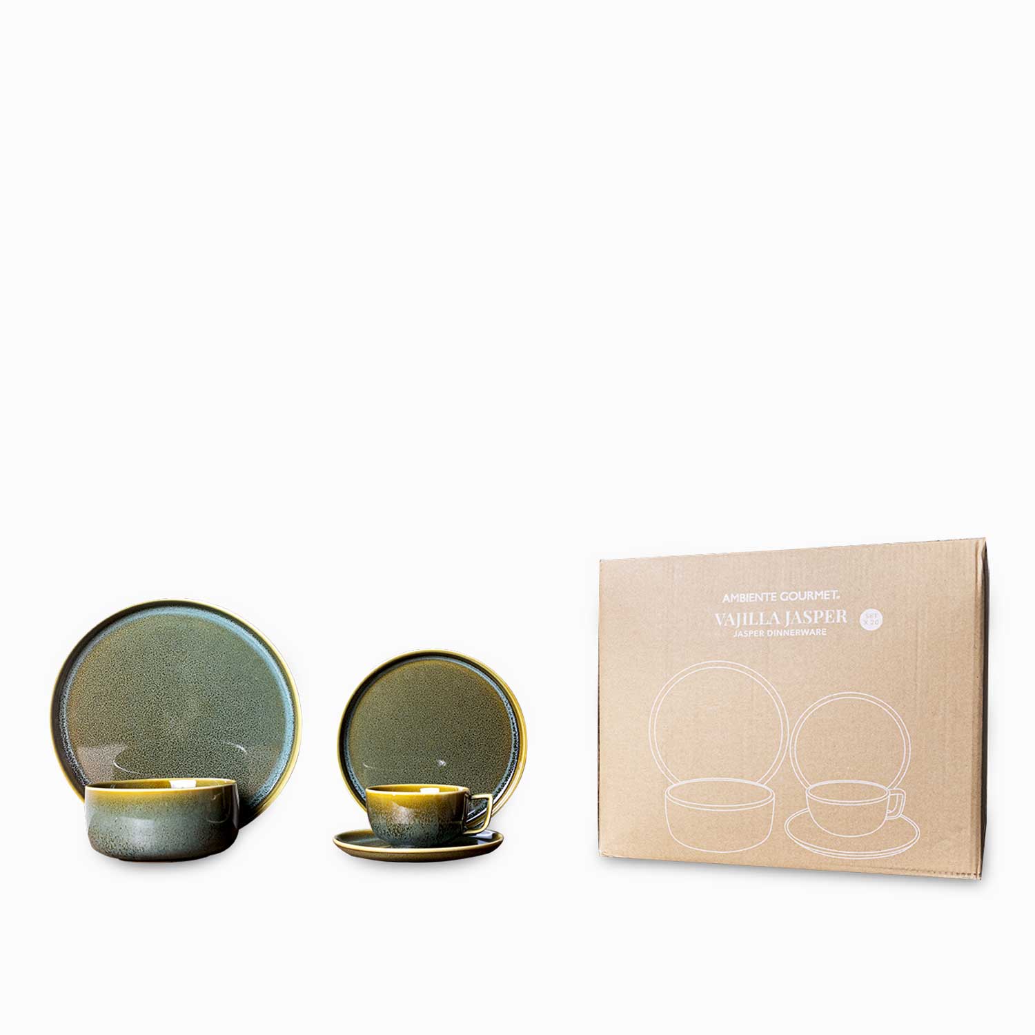 Vajilla Jasper 4 puestos setx20-2-AMBIENTE GOURMET MÉXICO