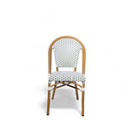Silla de comedor Bistro sin brazos blanco y verde 89x48x59