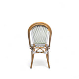 Silla de comedor Bistro sin brazos blanco y verde 89x48x59
