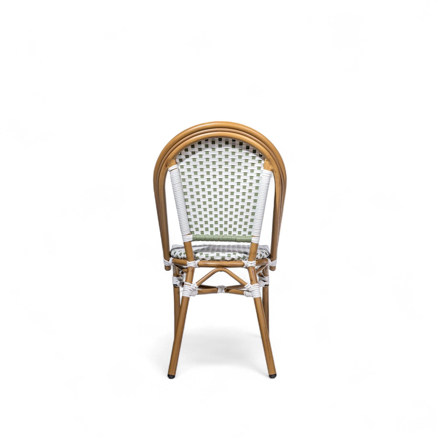 Silla de comedor Bistro sin brazos blanco y verde 89x48x59