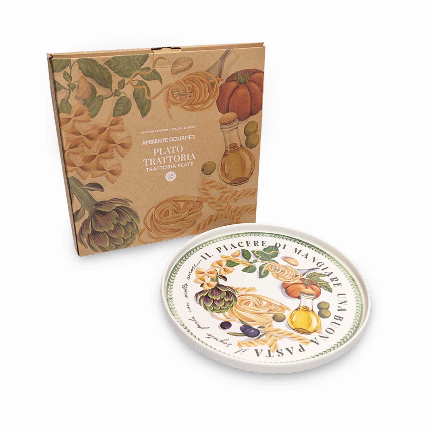 Plato Trattoria 30cm-3-AMBIENTE GOURMET MÉXICO