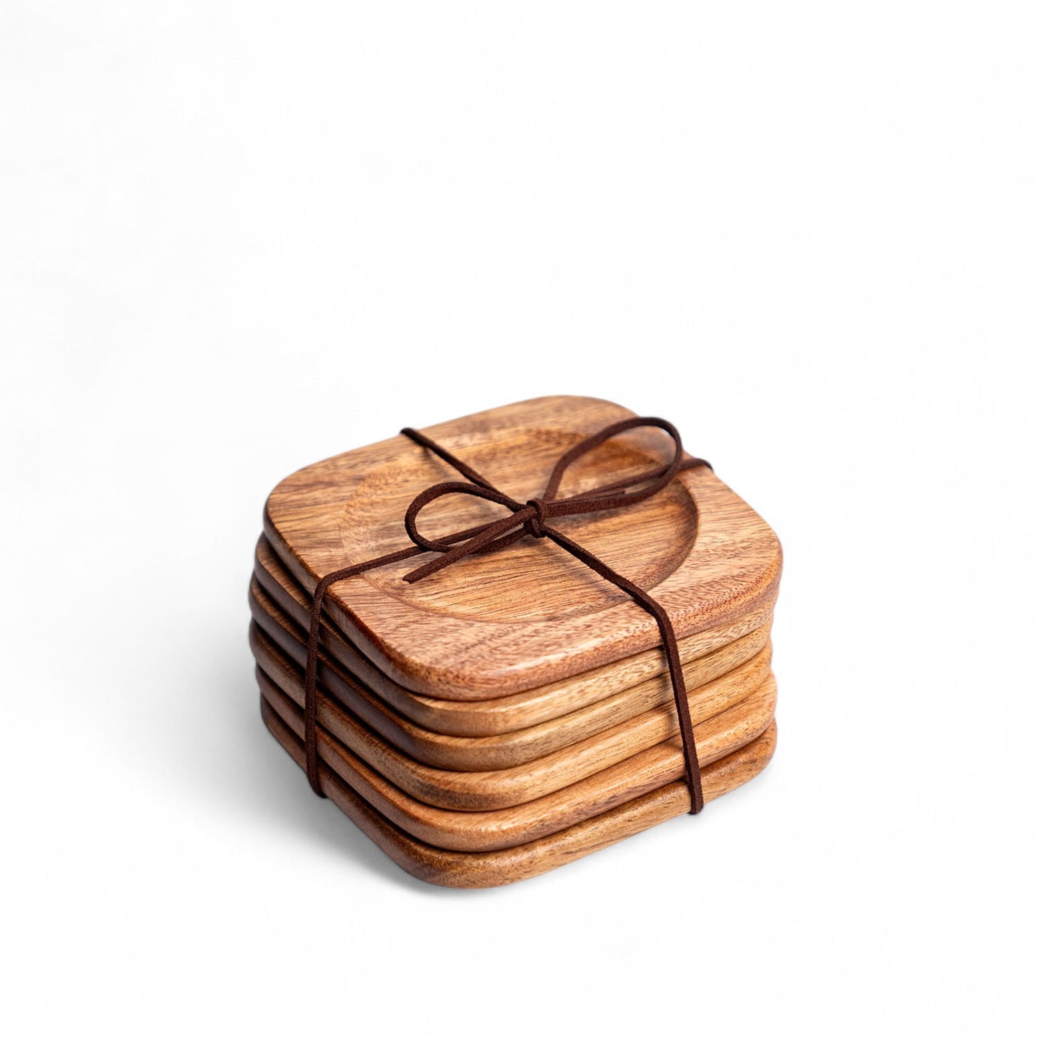 Portavasos cuadrado en acacia set x6-1-AMBIENTE GOURMET MÉXICO