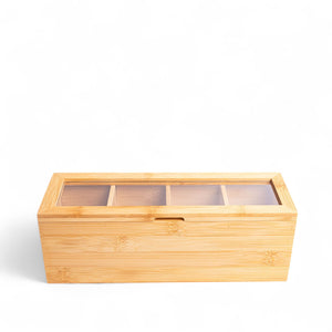 Caja para el té en bambú 26cm-1-AMBIENTE GOURMET MÉXICO