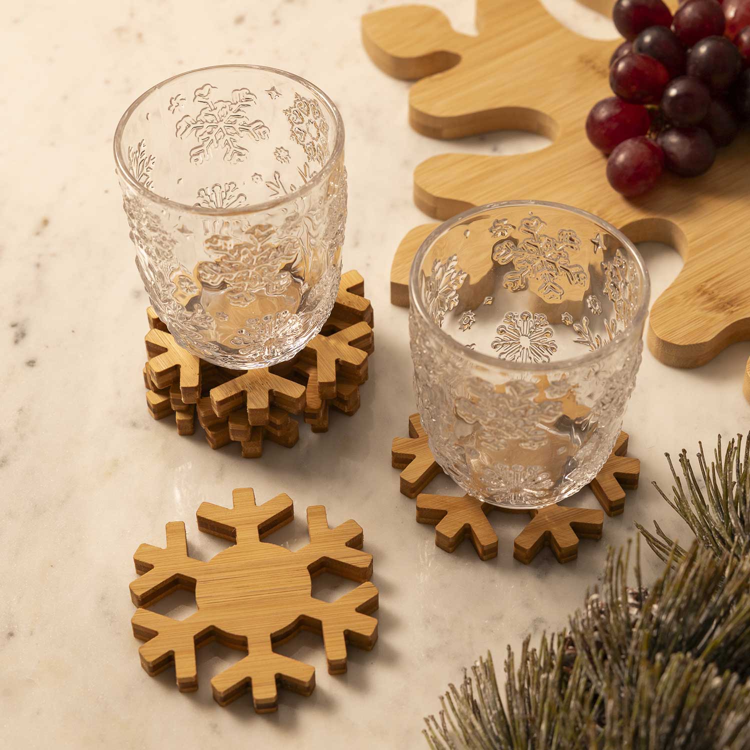 Portavasos-snowflake-en-bambu-setx5