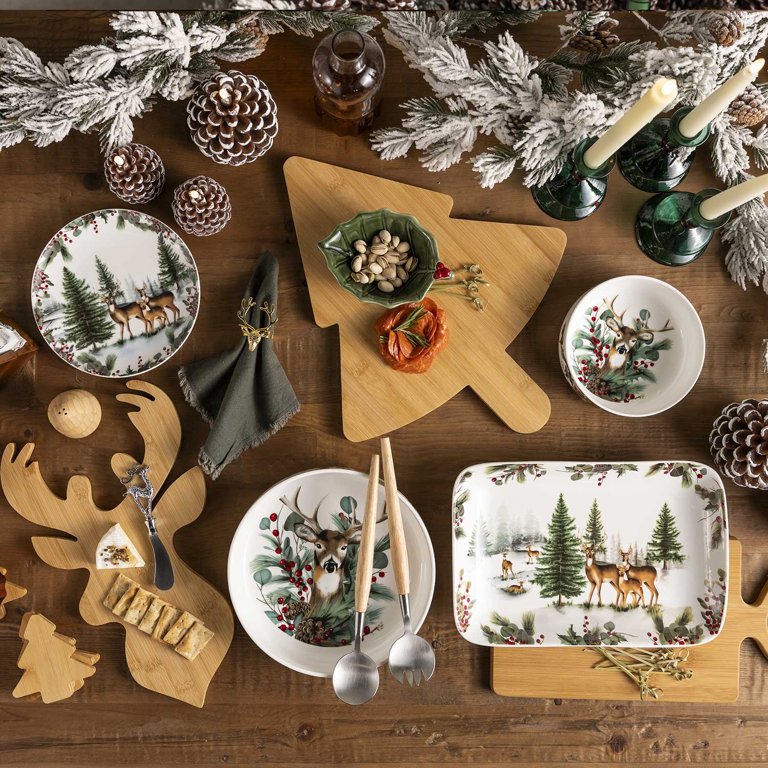 Tabla en bambú árbol navidad 44cm-2-AMBIENTE GOURMET MÉXICO