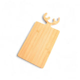 Tabla rectangular cachos reno en bambú 40x20cm-1-AMBIENTE GOURMET MÉXICO