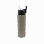 Termo doble pared con pitillo gris