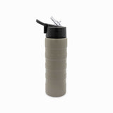 Termo doble pared con pitillo gris