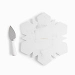 Set tabla snowflake y cuchillo quesos