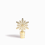 Tapa para botella vino snowflake dorado