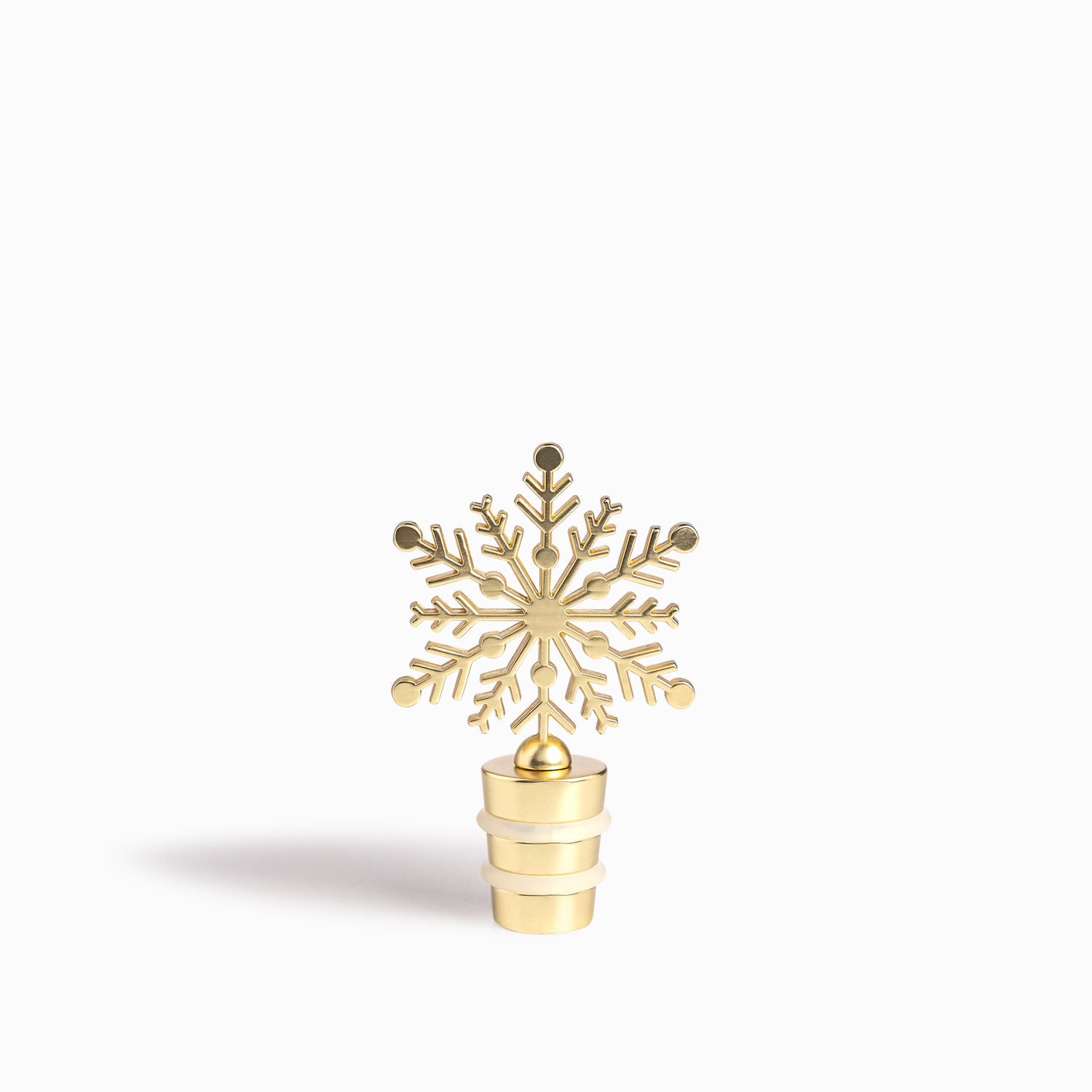Tapa para botella vino snowflake dorado