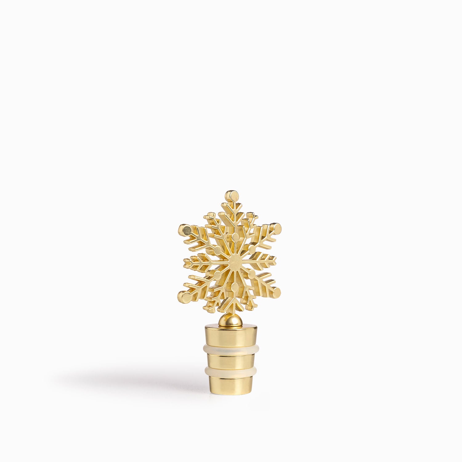Tapa para botella vino snowflake dorado