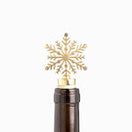 Tapa para botella vino snowflake dorado
