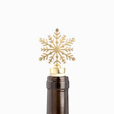 Tapa para botella vino snowflake dorado