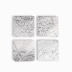 Portavasos cuadrado mármol set x4
