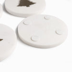 Portavasos árbol navidad mármol set x4