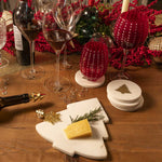 Portavasos árbol navidad mármol set x4