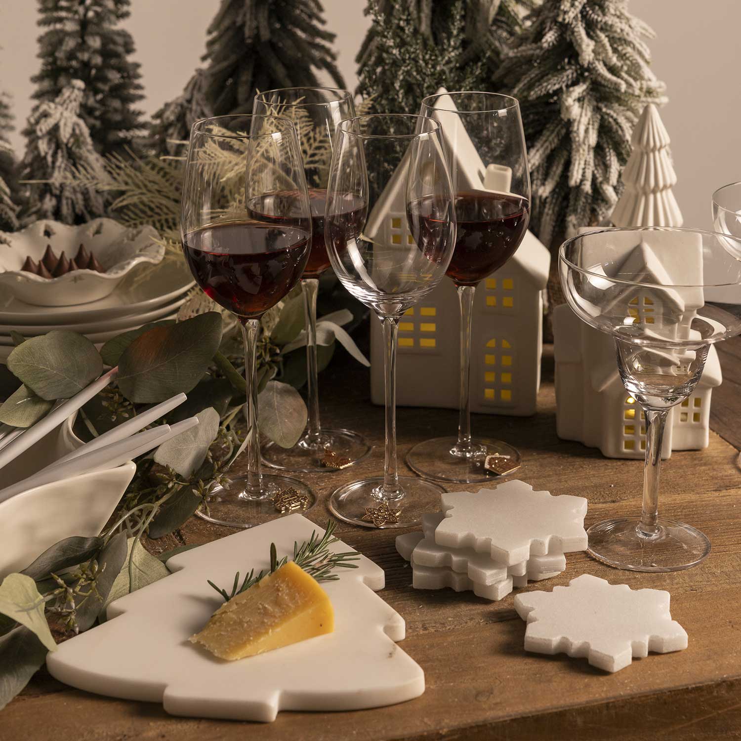 Tabla árbol navidad mármol