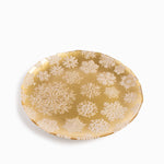 Plato base snowflake dorado 34cm