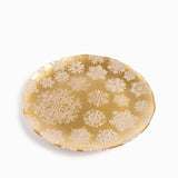 Plato base snowflake dorado 34cm