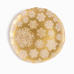 Plato base snowflake dorado 34cm