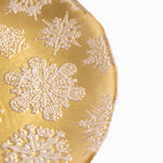 Plato base snowflake dorado 34cm
