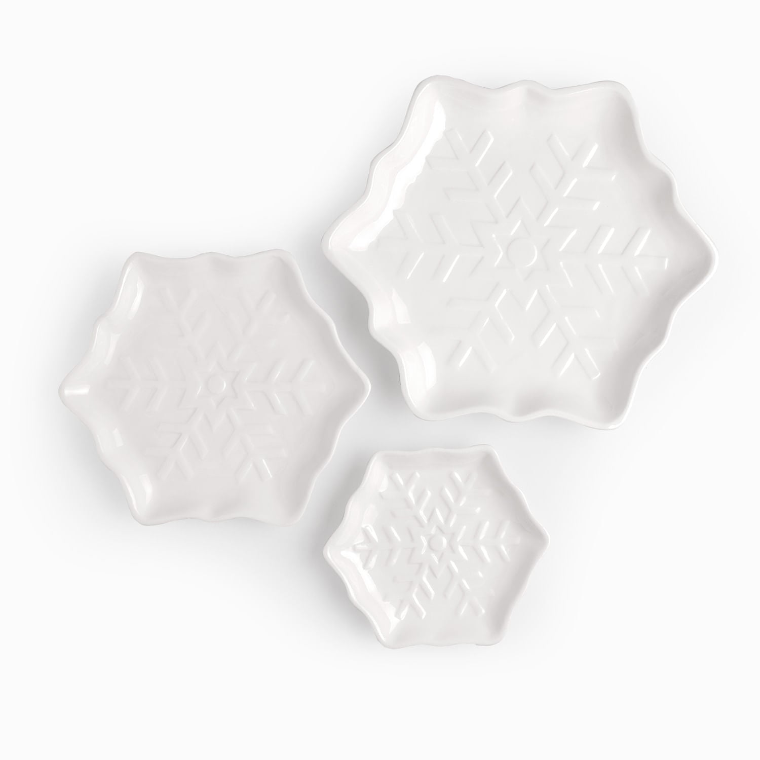Plato snowflake blanco 24cm