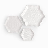 Plato snowflake blanco 24cm
