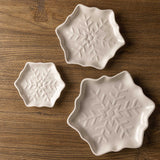 Plato snowflake blanco 14cm