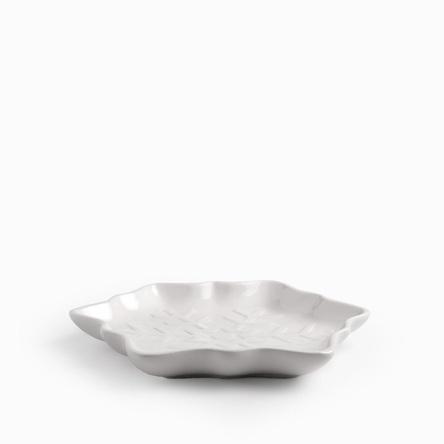 Plato snowflake blanco 24cm