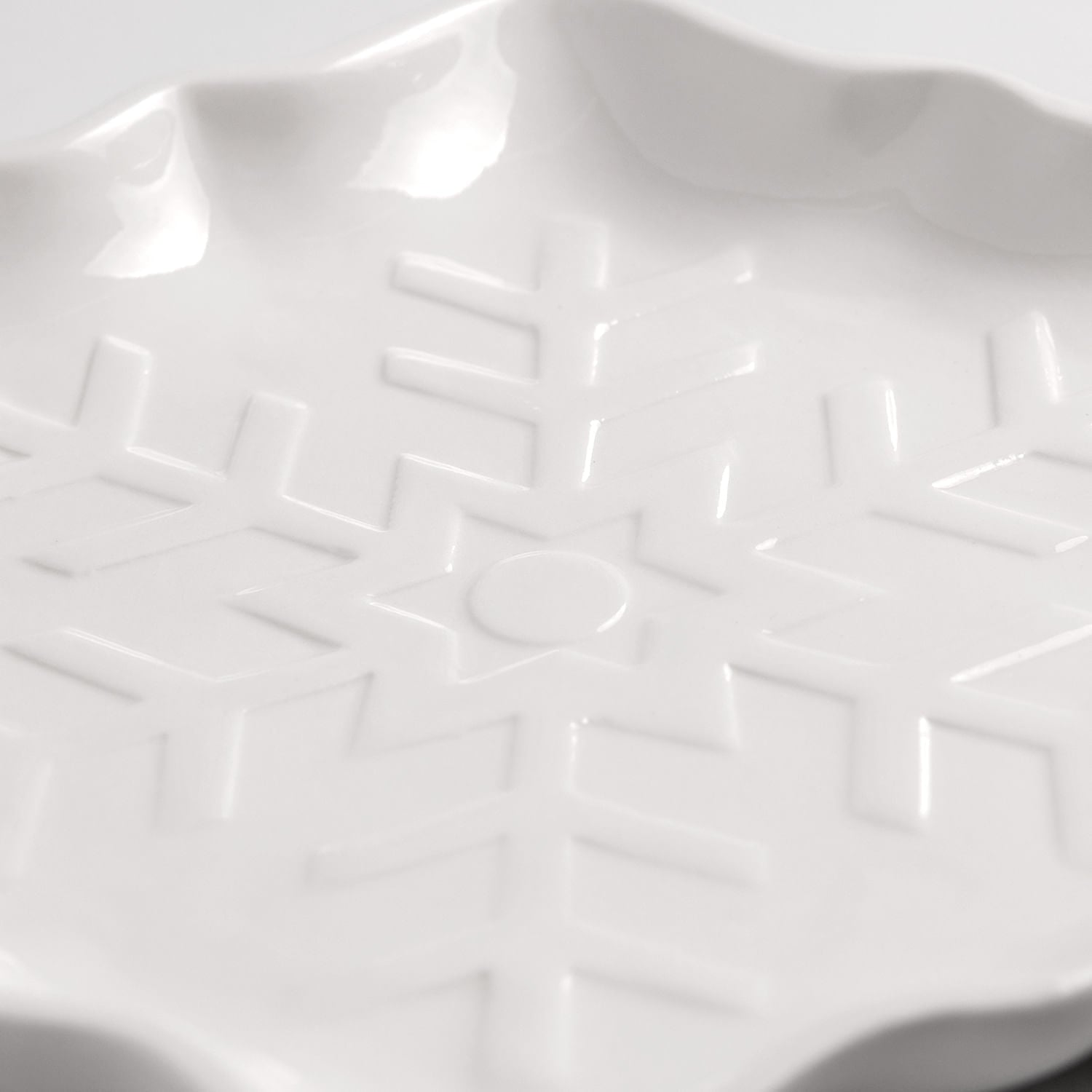 Plato snowflake blanco 24cm